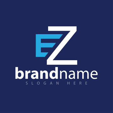 E Z Initial letter logo vector