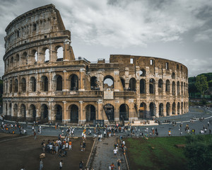 Fototapeta na wymiar Ancient Rome in Italy, Colloseum and Roman forum