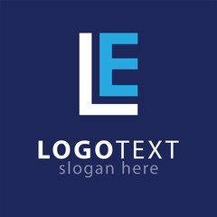 Obraz premium LE Initial letter logo vector