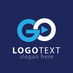GO Initial letter logo vector - 220504253