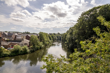 Fototapeta na wymiar Scenic view of Wear River in Durham, United Kingdom