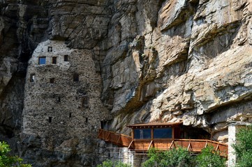 religious monastic cell in the wall
