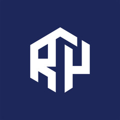 RY Initial letter hexagonal logo vector