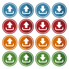 アップロードとダウンロードのアイコン
