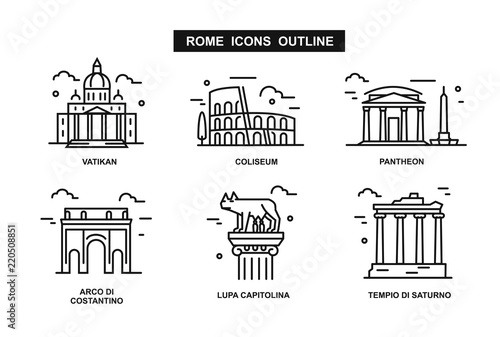 "icon Rome flat" Stock image and royalty-free vector files on Fotolia