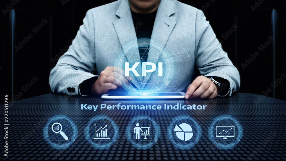 Poster kpi key performance indicator business internet technology concept