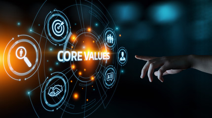 Core Values Responsibility Ethics Goals Company concept