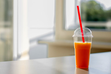 Orange juice on a table
