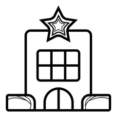 Hotel icon vector
