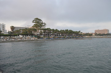 Naklejka premium The beautiful St Raphael Beach Limassol in Cyprus
