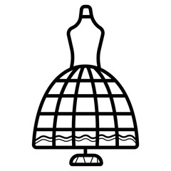 Dressmaker model icon Vector