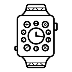 Smartwatch Watch Smart  Vector Icon