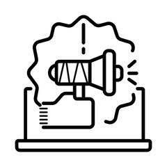 Online advertising vector icon