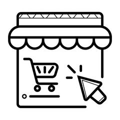  Online shopping vector icon