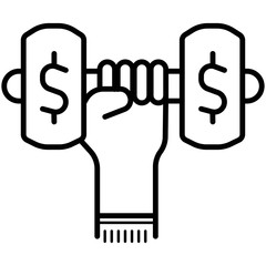  dumbbell icon vector