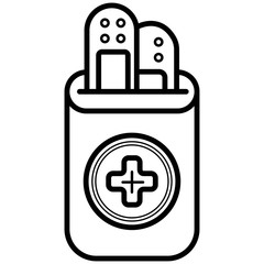 Obraz premium Band aid icon vector illustration