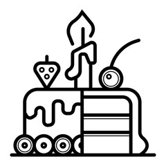 cake icon vector