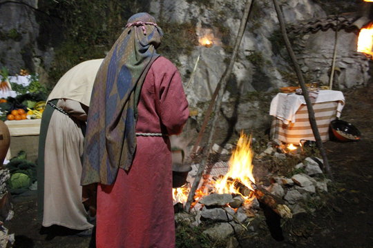 Pastore presepe vivente di Genga, Frasassi ,Italy