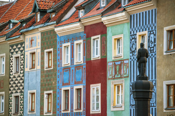 Architecture of Old Market in Poznan, Poland