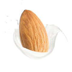 Fresh Almond With Milk Splash