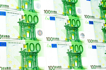 Euro currency paper money bank notes 