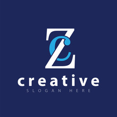 Fototapeta CZ Initial letter logo icon vector obraz