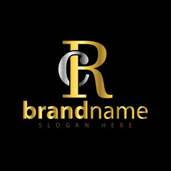 CR Initial letter logo icon vector