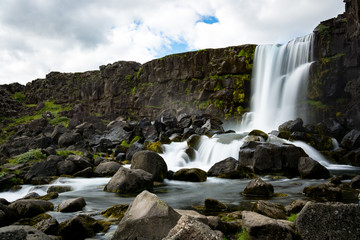 Þingvellir park waterfall