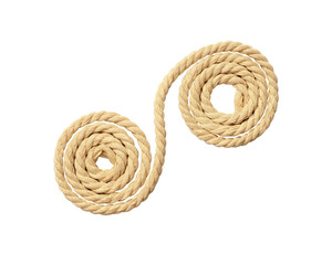 Beige cotton rope in round scrolls