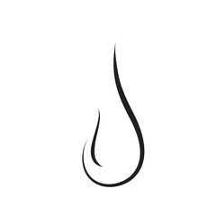 Vector illustration of drop on white background.