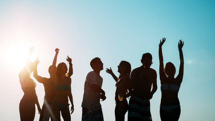 People dancing in summer
