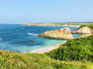 Landscape of Mexota beach in Serantes, Tapia de Casariego - Asturias, Spain