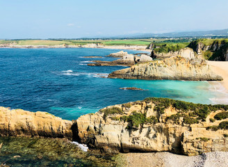 View of Mexota beach in Serantes, Tapia de Casariego - Asturias, Spain