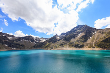 Obraz premium Alpine water reservoirs - Finstertalspeicher