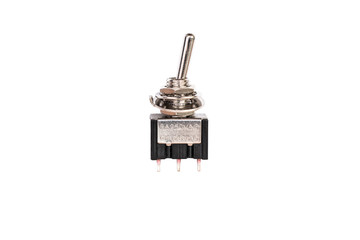 toggle DC switch isolated on white background with clipping path