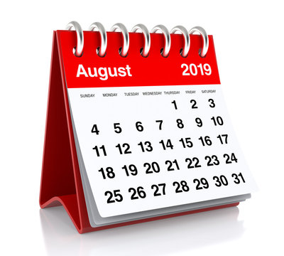 August 2019 Calendar.