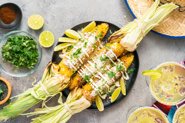 Grilling mexican street corn