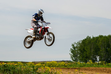 Obraz premium Motocross rider in the action