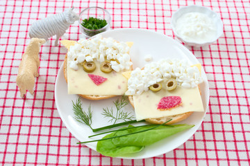 Butterbrote lustige Schafe