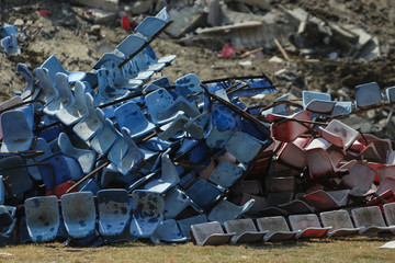 The Ghencea Stadium before being completely demolished