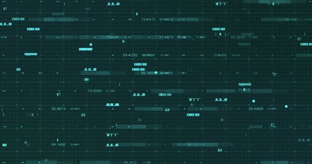 Abstract digital data background, 3D rendering