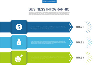 Infograhpic business presentation slide template with arrow diagram