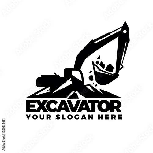 "Excavator Logo Vector" Stock image and royalty-free vector files on