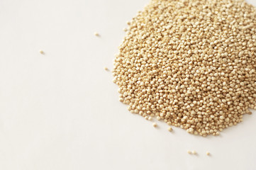 Isolated photo of quinoa. White background