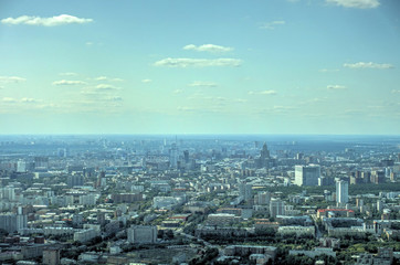 Naklejka na ściany i meble Moscow cityscape from above