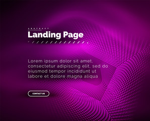 Neon glowing background for landing page