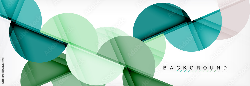 Aufkleber modern geometrical abstract background - circles. business or technology presentation design templat
