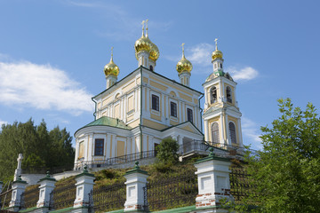 Fototapeta na wymiar Stone Resurrection Church, Ples, Russia