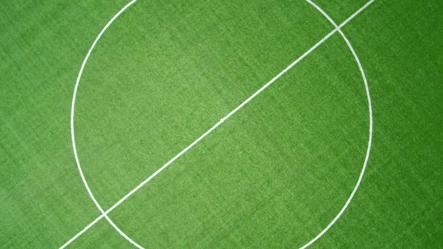 soccer stadium in aerial view. top down