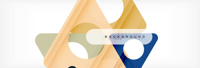 Circle and triangle abstract background